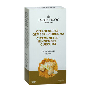 Jacob Hooy Citroengras Gember Curcuma Kruidendrank 20ST 