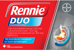 Rennie Duo Kauwtabletten 18TB 