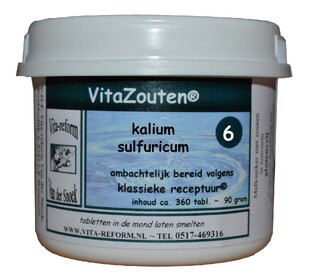 Vita Reform Van der Snoek Vita Reform Vitazouten Nr. 6 Kalium Sulfuricum 360TB 