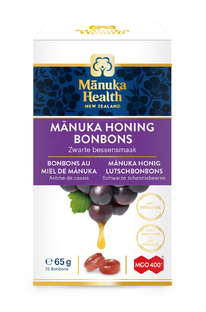 Manuka health Honing Zwarte Bes MGO 400+ zuigtabletten 65GR 