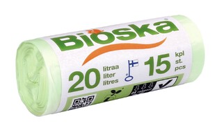 Bioska Afvalzakken 20 liter 15ST 