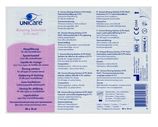 Unicare Rinsing Solution Lenzenvloeistof 0,9% NaCI 300ML 