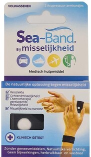 Sea Band Polsband Bij Misselijkheid Voor Volwassenen - Zwart 2ST 