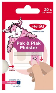 HeltiQ Pak & Plak Pleister Roze 20ST 