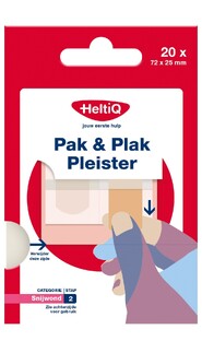 HeltiQ Pak & Plak Pleister Textiel 20ST 