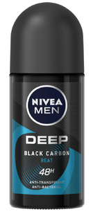 Nivea Men Deep Black Carbon Beat Anti-Transpirant Roller 50ML 