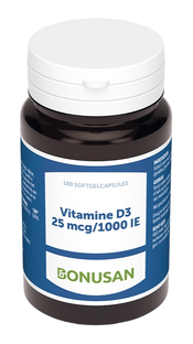 Bonusan Vitamine D3 25 mcg/1000IE Capsules 180ST 