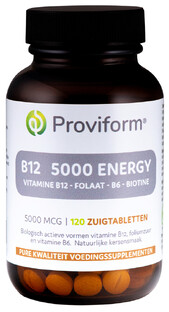 Proviform Vitamine B12 5000 mcg Energy Zuigtabletten 120ZTB 