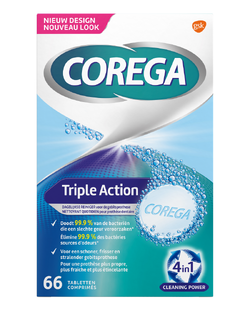 Corega Triple Action Gebitsprothese Tabletten 66TB 