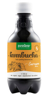 Purasana Kombucha Fresh Sparkling Fermented Tea Curcuma Flavour 330ML 